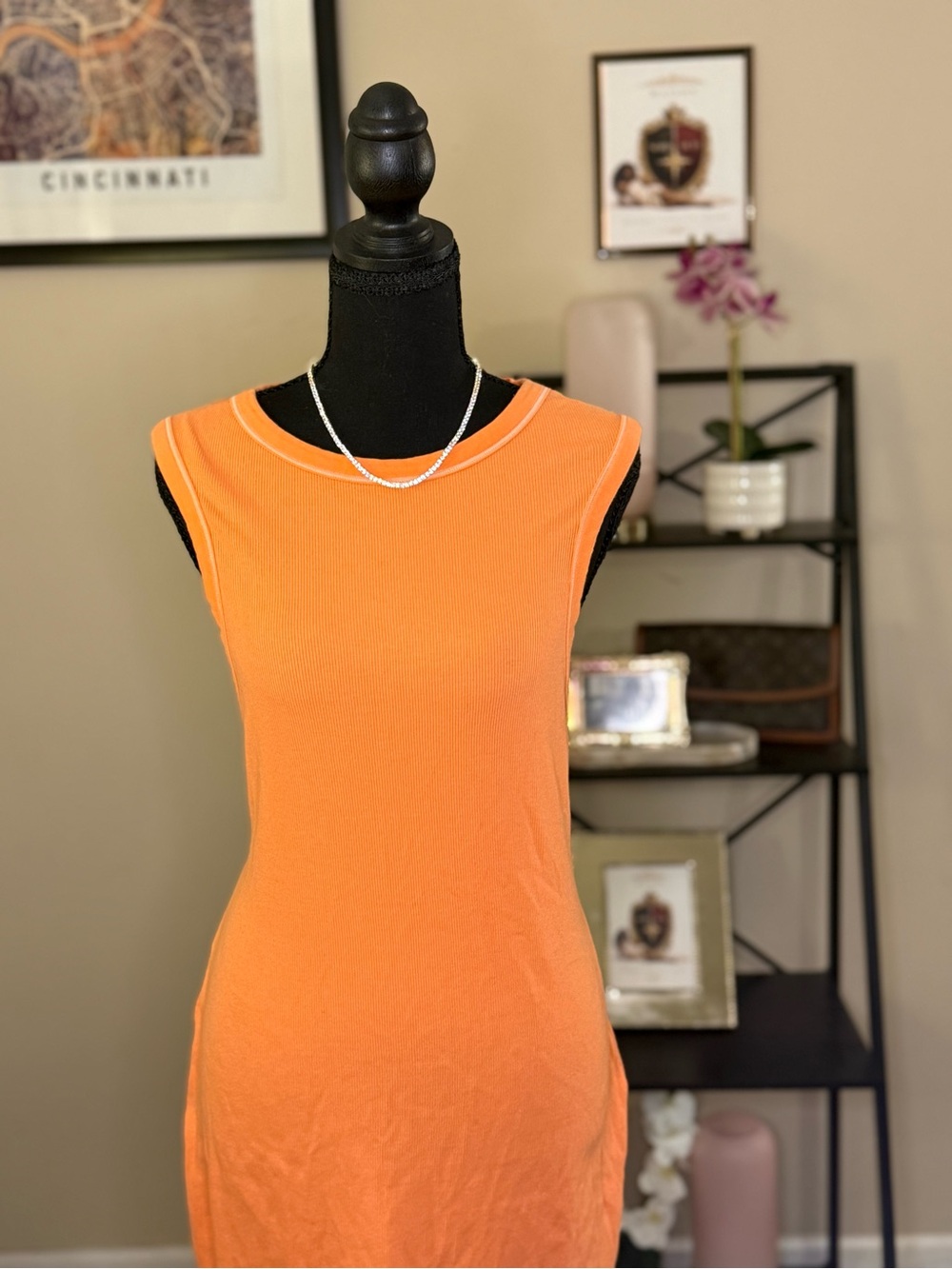 SKIMS Cotton Rib Tank Dress Bundle 2 Dresses 4X Pink Orange